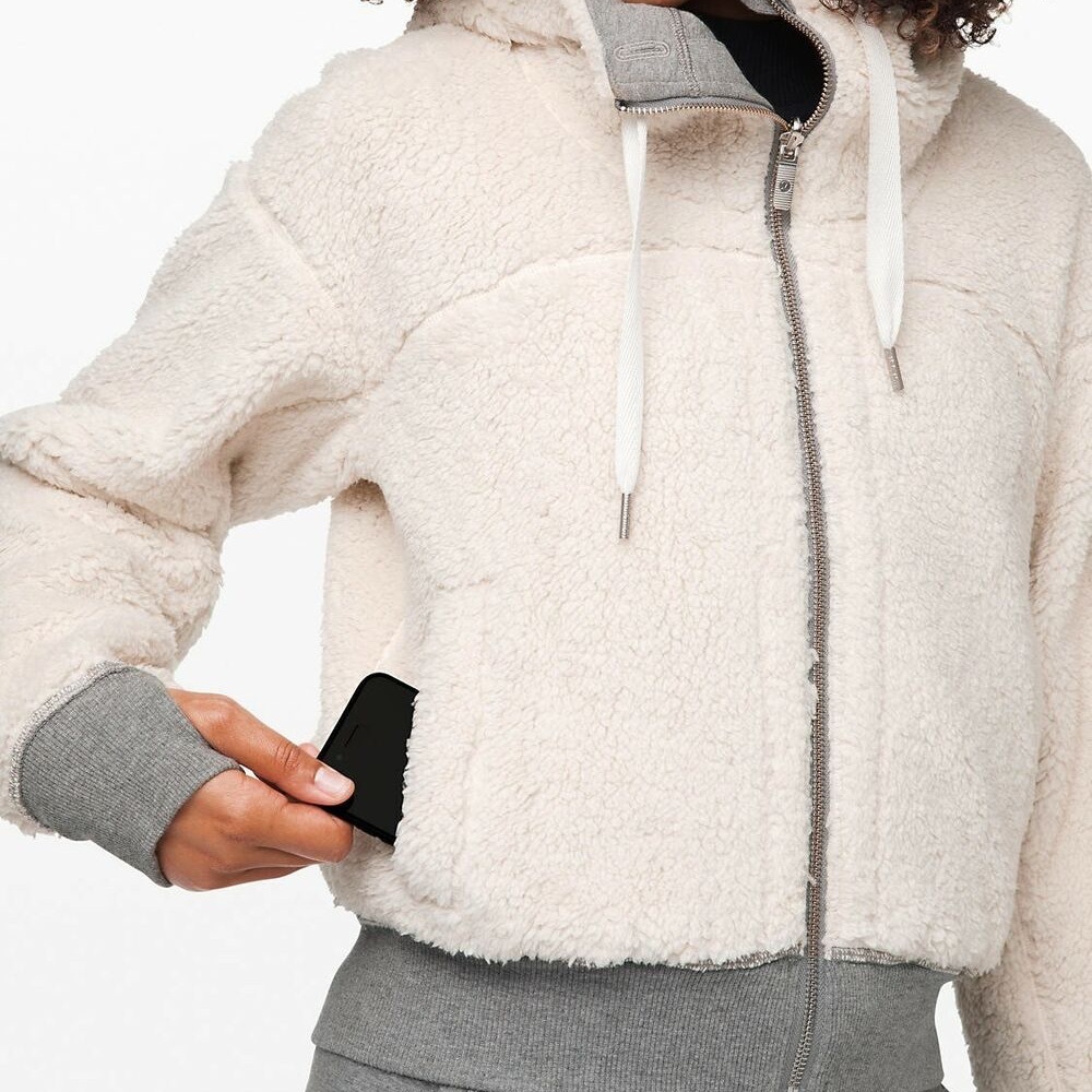 Women's Cream Sherpa Jacket